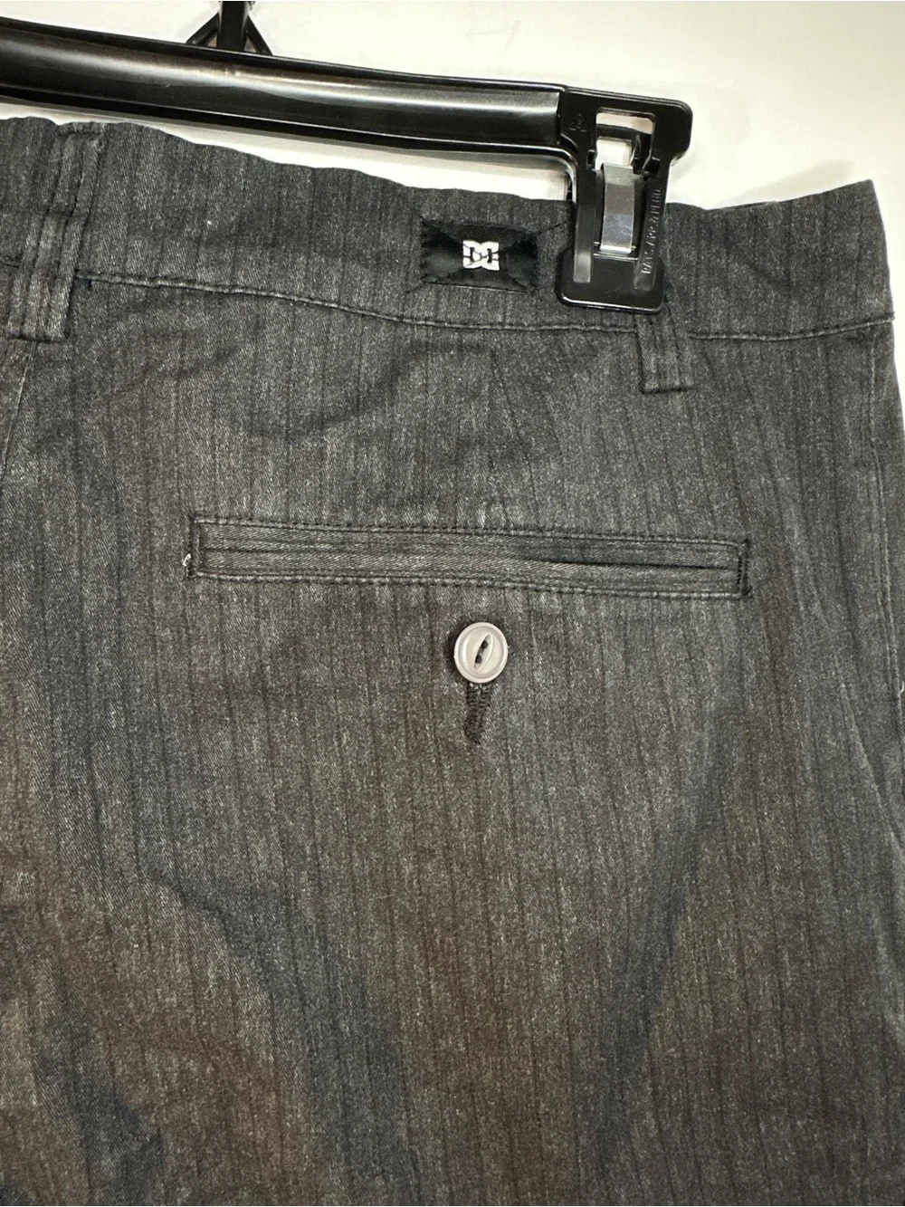 DC Men's Dark Pinstripe Flat-Front Shorts